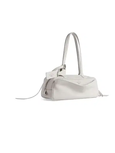 Balenciaga Women's Carrie Small Bowling Shoulder Bag - White | Thumbnail 2