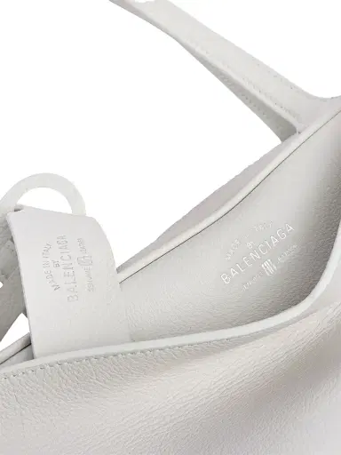 Balenciaga Women's Carrie Small Bowling Shoulder Bag - White | Thumbnail 5