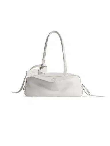 Balenciaga Women's Carrie Small Bowling Shoulder Bag - White | Thumbnail 1