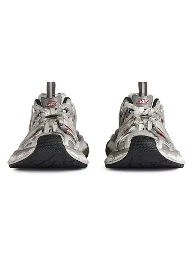 Balenciaga Men's 3XL Extreme Laces B Sneakers - Grey Silver Red - Size 6 | Thumbnail 4 Balenciaga Men's 3XL Extreme Laces B Sneakers - Grey Silver Red - Size 6 | Thumbnail 4