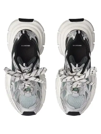Balenciaga Men's 3XL Gradient Sneakers - Black Grey White - Size 14 | Thumbnail 6