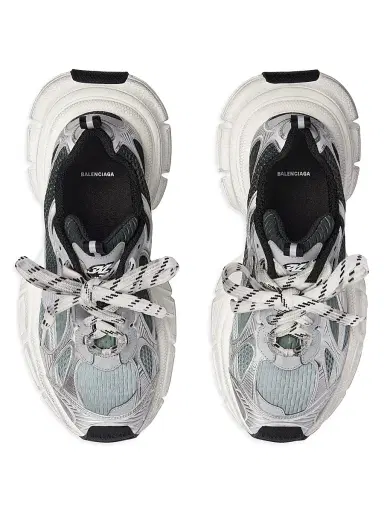 Balenciaga Women's 3XL Gradient Sneakers - Black Grey White - Size 12 | Thumbnail 6