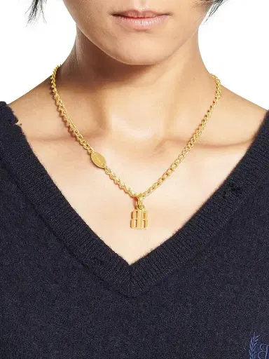 Balenciaga Women's Nano Thin Necklace - Gold | Thumbnail 2