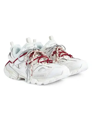 Balenciaga Men's Track Trail Laces Sneakers - White Red Grey - Size 14 | Thumbnail 2 Balenciaga Men's Track Trail Laces Sneakers - White Red Grey - Size 14 | Thumbnail 2
