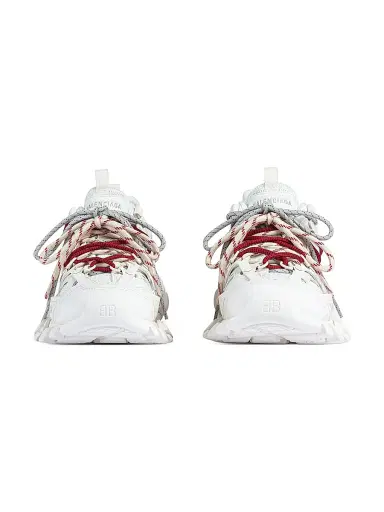 Balenciaga Men's Track Trail Laces Sneakers - White Red Grey - Size 14 | Thumbnail 4 Balenciaga Men's Track Trail Laces Sneakers - White Red Grey - Size 14 | Thumbnail 4