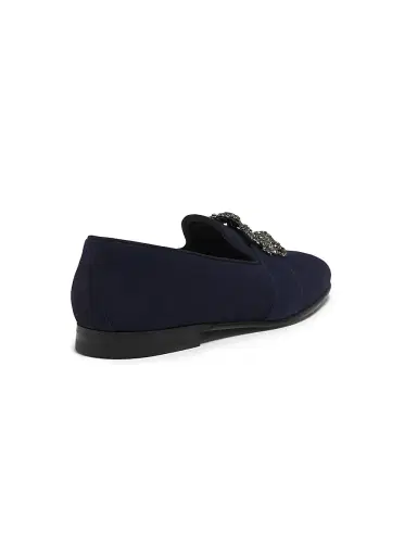 Manolo Blahnik Men's Carlton Suede Loafers - Navy - Size 8.5 | Thumbnail 3 Manolo Blahnik Men's Carlton Suede Loafers - Navy - Size 8.5 | Thumbnail 3