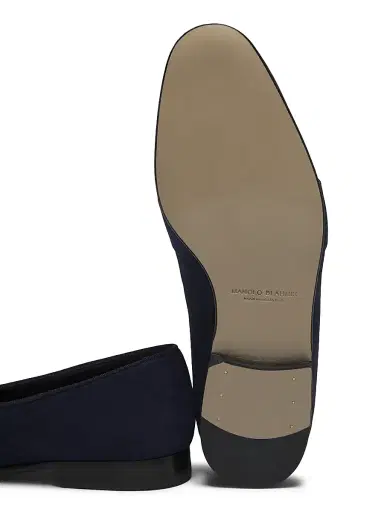 Manolo Blahnik Men's Carlton Suede Loafers - Navy - Size 8.5 | Thumbnail 6 Manolo Blahnik Men's Carlton Suede Loafers - Navy - Size 8.5 | Thumbnail 6