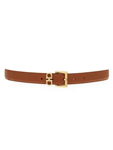 Ferragamo Women's Gancio Slim Leather Belt | Thumbnail 3 Ferragamo Women's Gancio Slim Leather Belt | Thumbnail 3
