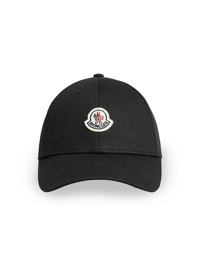 Moncler Women's Baseball Hat in Cotton Gabardine - Black
