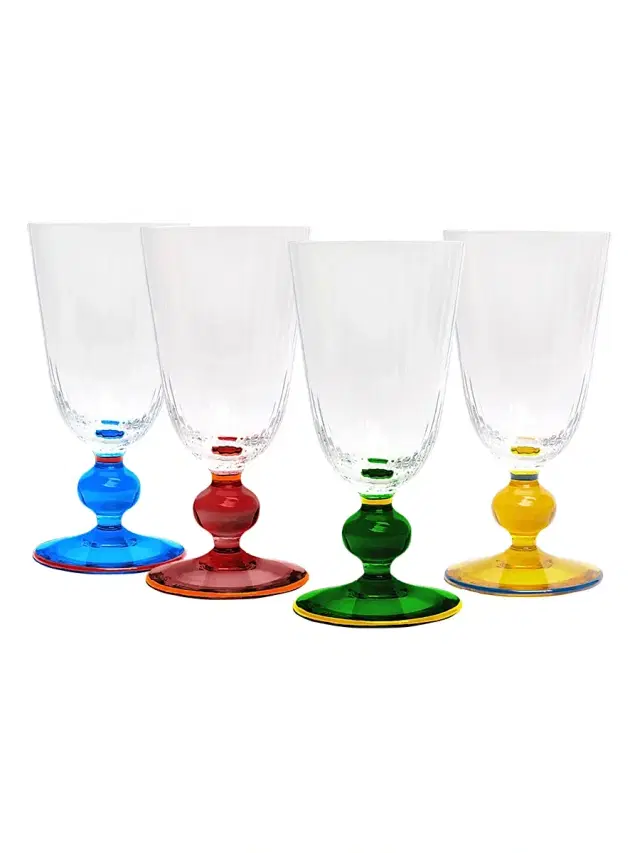 Perfetto Wine Glasses Set of 4 - Mix Multicolor