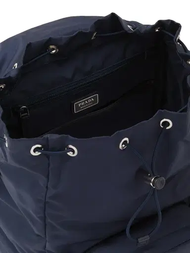 Prada Men's Re-Nylon and Saffiano Leather Backpack - Blue | Thumbnail 5 Prada Men's Re-Nylon and Saffiano Leather Backpack - Blue | Thumbnail 5