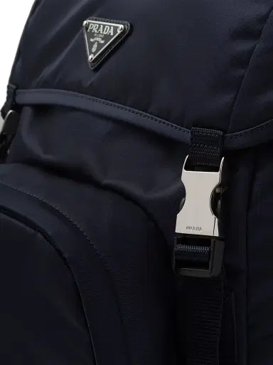 Prada Men's Re-Nylon and Saffiano Leather Backpack - Blue | Thumbnail 6 Prada Men's Re-Nylon and Saffiano Leather Backpack - Blue | Thumbnail 6