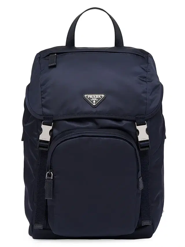 Prada Men's Re-Nylon and Saffiano Leather Backpack - Blue