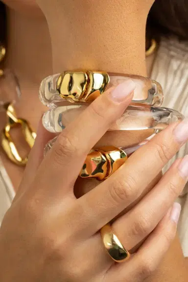 ALEXIS BITTAR Liquid Lucite Bangle Bracelet | Thumbnail 2
