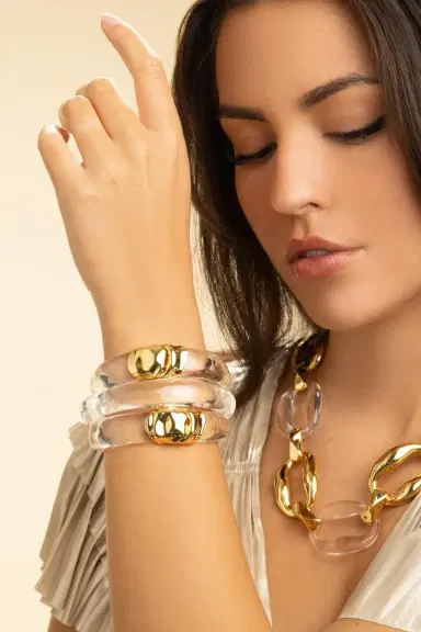 ALEXIS BITTAR Liquid Lucite Bangle Bracelet | Thumbnail 3