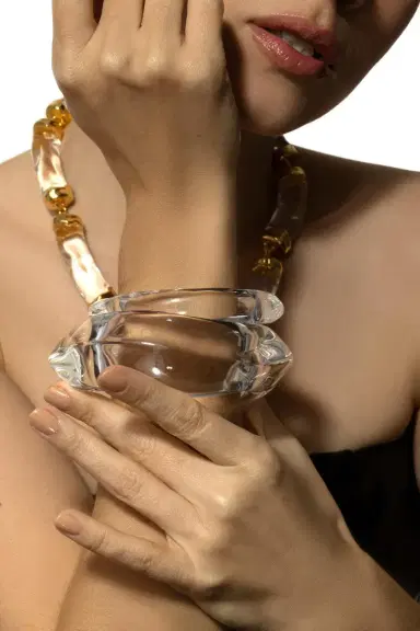 ALEXIS BITTAR Liquid Lucite Wavy Bangle Bracelet | Thumbnail 3