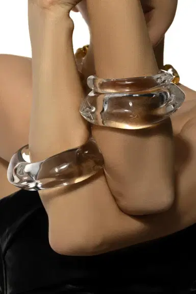 ALEXIS BITTAR Liquid Lucite Wavy Bangle Bracelet | Thumbnail 4