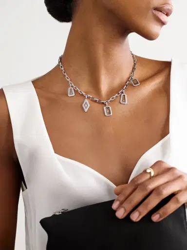 Nikos Koulis Universe 18-karat White Gold Diamond Necklace | Thumbnail 2
