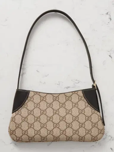 Gucci Gg Emblem Mini Leather-trimmed Printed Coated-canvas Shoulder Bag | Thumbnail 3 Gucci Gg Emblem Mini Leather-trimmed Printed Coated-canvas Shoulder Bag | Thumbnail 3
