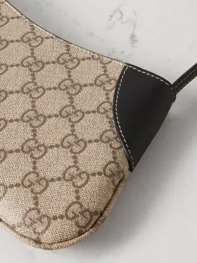 Gucci Gg Emblem Mini Leather-trimmed Printed Coated-canvas Shoulder Bag | Thumbnail 4 Gucci Gg Emblem Mini Leather-trimmed Printed Coated-canvas Shoulder Bag | Thumbnail 4