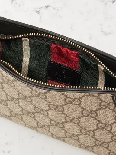 Gucci Gg Emblem Mini Leather-trimmed Printed Coated-canvas Shoulder Bag | Thumbnail 5 Gucci Gg Emblem Mini Leather-trimmed Printed Coated-canvas Shoulder Bag | Thumbnail 5
