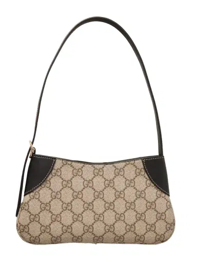 Gucci Gg Emblem Mini Leather-trimmed Printed Coated-canvas Shoulder Bag | Thumbnail 1 Gucci Gg Emblem Mini Leather-trimmed Printed Coated-canvas Shoulder Bag | Thumbnail 1