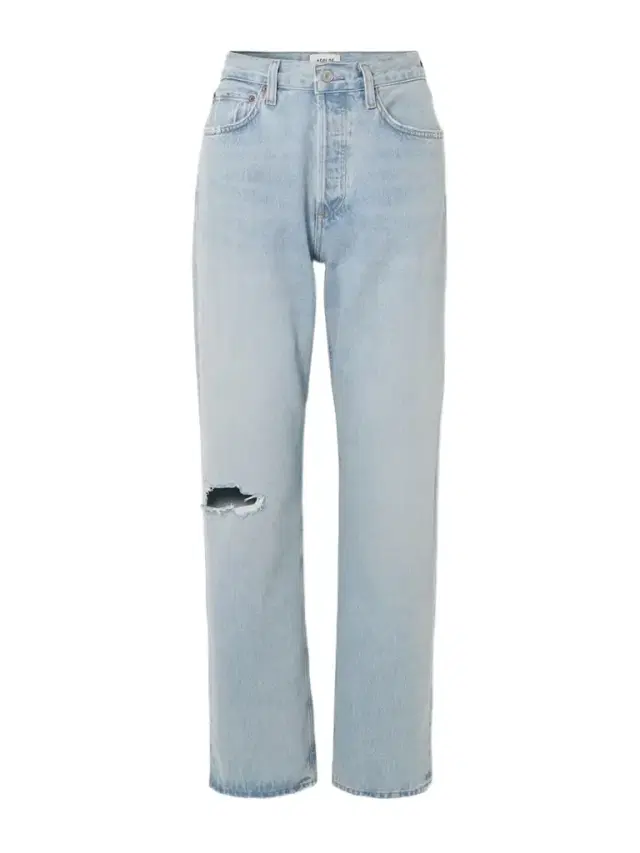 Kelly Distressed High-rise Straight-leg Jeans