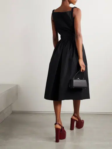 Vivienne Westwood Sunday Gathered Cotton-poplin Midi Dress | Thumbnail 4 Vivienne Westwood Sunday Gathered Cotton-poplin Midi Dress | Thumbnail 4