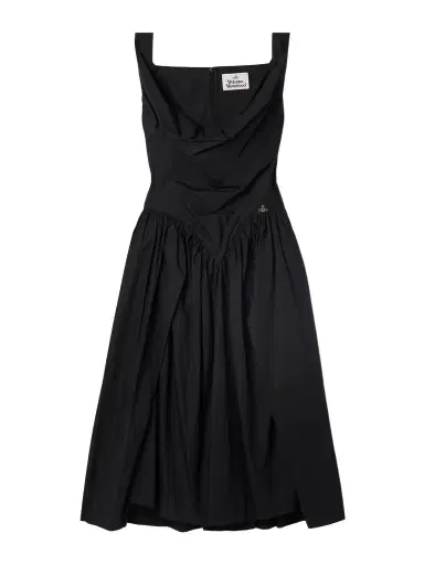 Vivienne Westwood Sunday Gathered Cotton-poplin Midi Dress | Thumbnail 1 Vivienne Westwood Sunday Gathered Cotton-poplin Midi Dress | Thumbnail 1