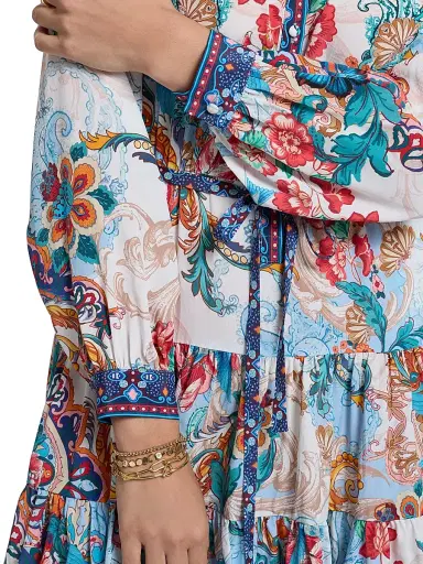Robert Graham Women's Sydney Floral Silk-Blend Tie-Waist Minidress | Thumbnail 6 Robert Graham Women's Sydney Floral Silk-Blend Tie-Waist Minidress | Thumbnail 6