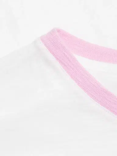 Cinq à Sept Women's Je T'aime Two-Tone T-Shirt - White Carnation - Size Large | Thumbnail 7
