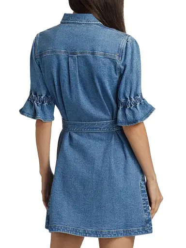 Cinq à Sept Women's Nataly Denim Belted Minidress | Thumbnail 5 Cinq à Sept Women's Nataly Denim Belted Minidress | Thumbnail 5