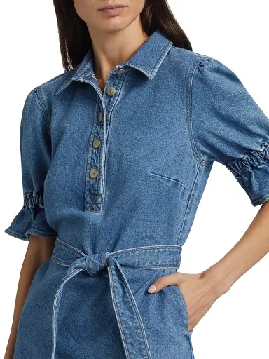 Cinq à Sept Women's Nataly Denim Belted Minidress | Thumbnail 6 Cinq à Sept Women's Nataly Denim Belted Minidress | Thumbnail 6