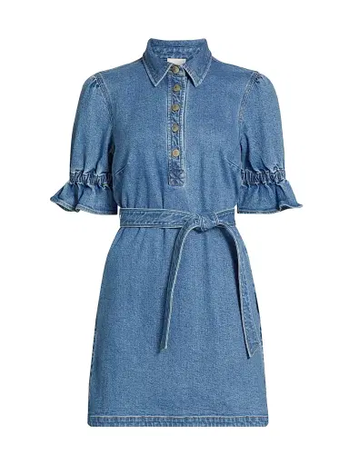 Cinq à Sept Women's Nataly Denim Belted Minidress | Thumbnail 1 Cinq à Sept Women's Nataly Denim Belted Minidress | Thumbnail 1