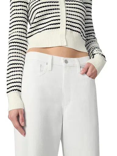 Joe's Jeans Women's Ryan Low-Slung Baggy Pants - White | Thumbnail 5