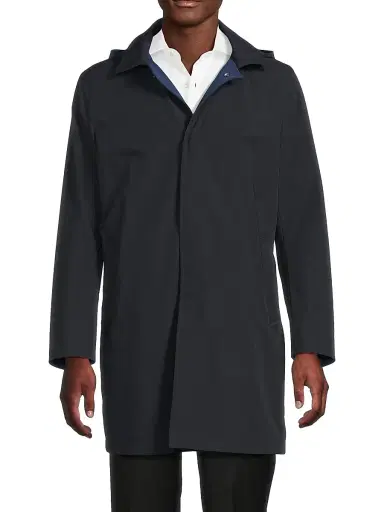 Sartorio Napoli Men's Reversible Stretch Nylon Hooded Jacket - Blue Navy - Size Medium | Thumbnail 3 Sartorio Napoli Men's Reversible Stretch Nylon Hooded Jacket - Blue Navy - Size Medium | Thumbnail 3