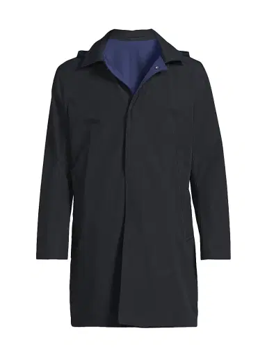 Sartorio Napoli Men's Reversible Stretch Nylon Hooded Jacket - Blue Navy - Size Medium | Thumbnail 1 Sartorio Napoli Men's Reversible Stretch Nylon Hooded Jacket - Blue Navy - Size Medium | Thumbnail 1