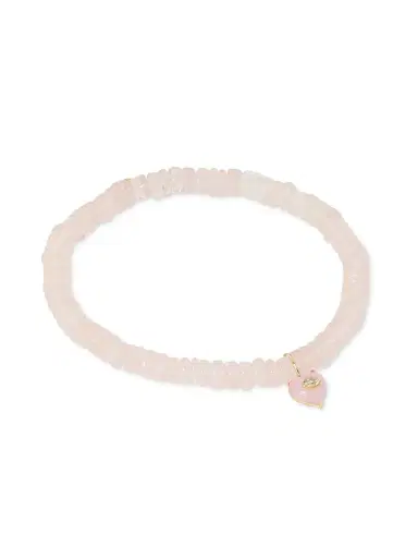 Sydney Evan Women's Love Notes 14K Yellow Gold & Multi-Gemstone Beaded Stretch Bracelet - Rose Quartz | Thumbnail 1