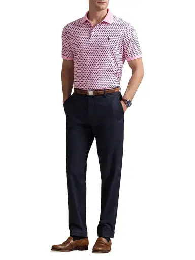Polo Ralph Lauren Men's Classic-Fit Soft Cotton Polo Shirt - Paisley Foulard Carmel Pink - Size XS | Thumbnail 2