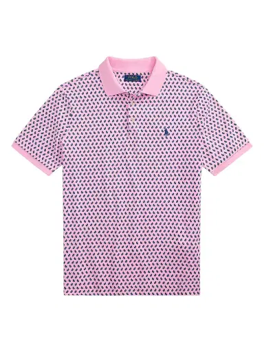 Polo Ralph Lauren Men's Classic-Fit Soft Cotton Polo Shirt - Paisley Foulard Carmel Pink - Size XS | Thumbnail 1