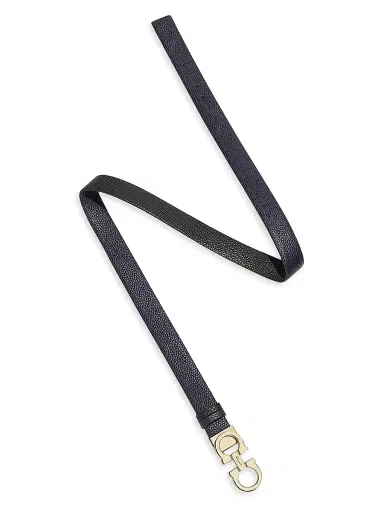 Ferragamo Women's Gancini Reversible & Adjustable Cut-to-Size Leather Belt - Nero - Size Large | Thumbnail 3