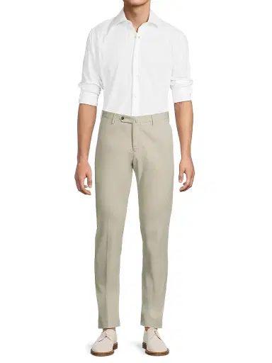 PT Torino Men's Soft Stretch Button-Tab Slim Pants - Grey - Size 36 | Thumbnail 2
