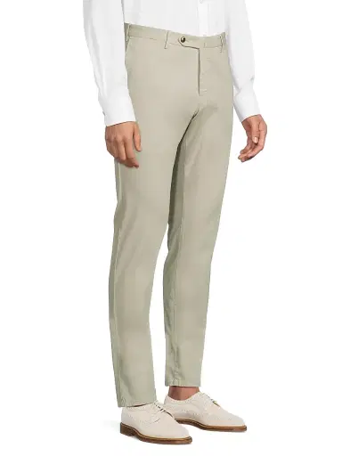 PT Torino Men's Soft Stretch Button-Tab Slim Pants - Grey - Size 36 | Thumbnail 4