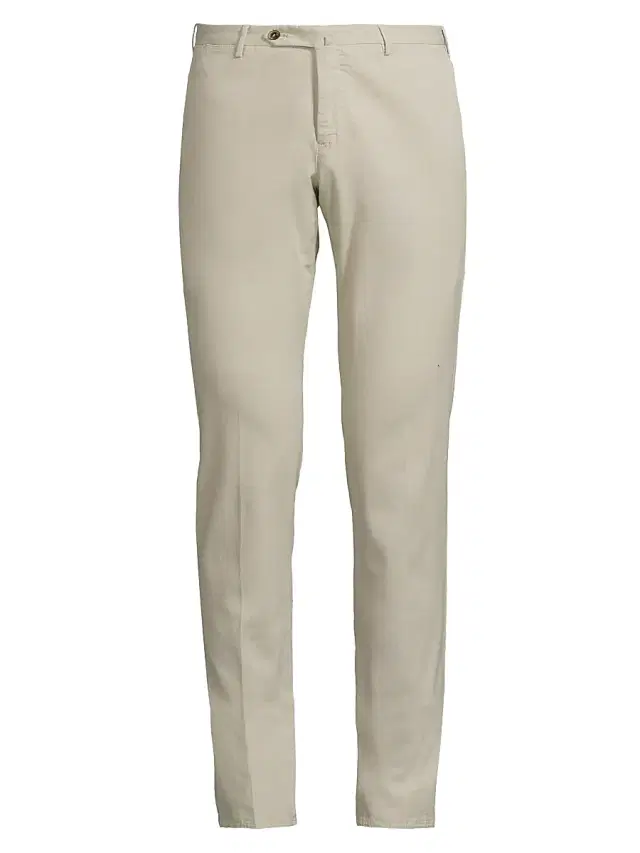 Men's Soft Stretch Button-Tab Slim Pants - Grey