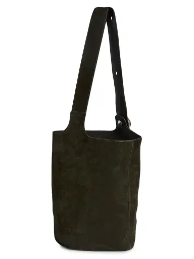 Loewe Men's Large Pebble Leather Bucket Bag - Dark Olive | Thumbnail 4