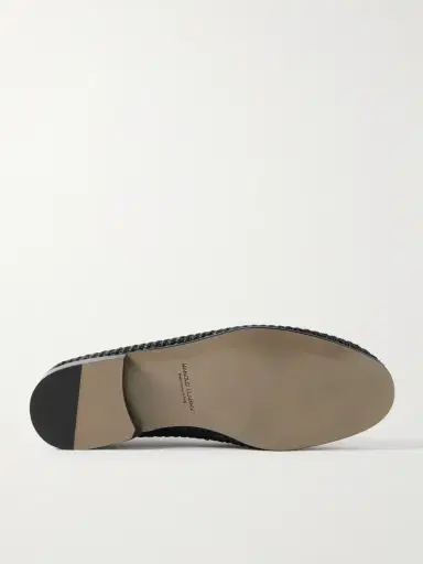 Manolo Blahnik Padstow Collapsible-Heel Leather-Trimmed Raffia Loafers - Men | Thumbnail 3 Manolo Blahnik Padstow Collapsible-Heel Leather-Trimmed Raffia Loafers - Men | Thumbnail 3