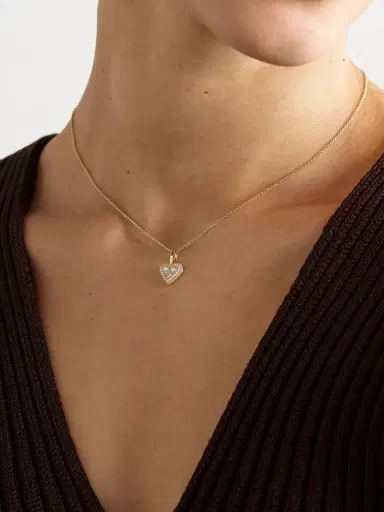 STONE AND STRAND Piece Of My Heart Sparkle 14-karat Gold Diamond Necklace | Thumbnail 2 STONE AND STRAND Piece Of My Heart Sparkle 14-karat Gold Diamond Necklace | Thumbnail 2
