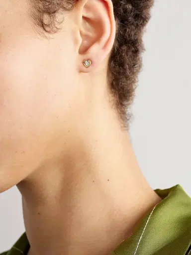 STONE AND STRAND Tie The Knot 10-karat Gold Diamond Earrings | Thumbnail 2 STONE AND STRAND Tie The Knot 10-karat Gold Diamond Earrings | Thumbnail 2