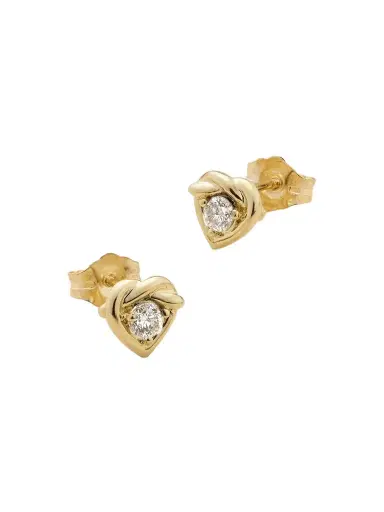STONE AND STRAND Tie The Knot 10-karat Gold Diamond Earrings | Thumbnail 1 STONE AND STRAND Tie The Knot 10-karat Gold Diamond Earrings | Thumbnail 1