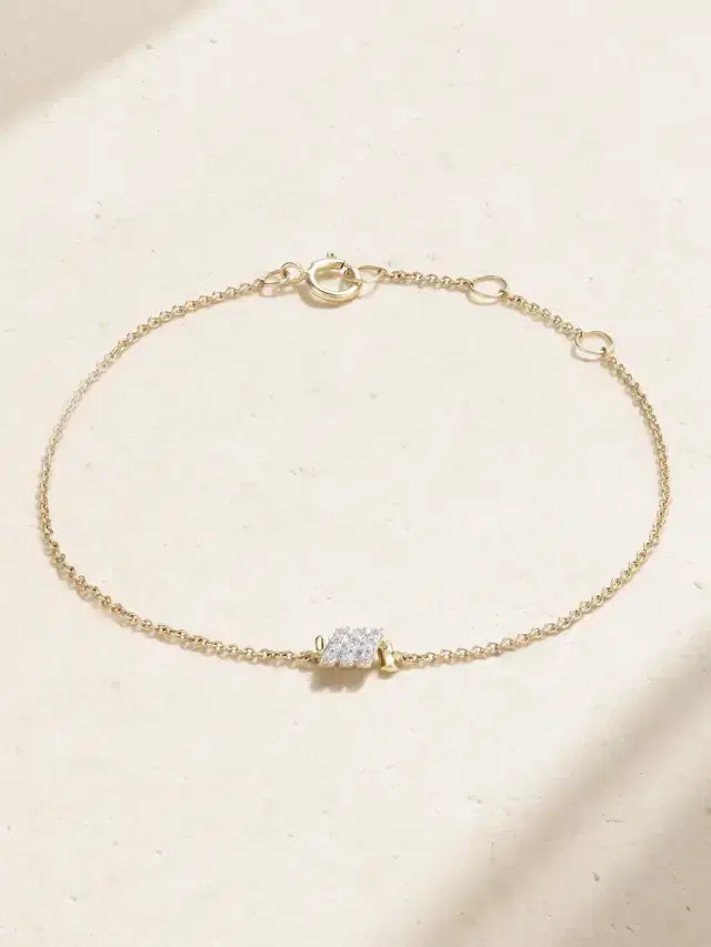 Twinkling Twine 10-karat Gold Diamond Bracelet